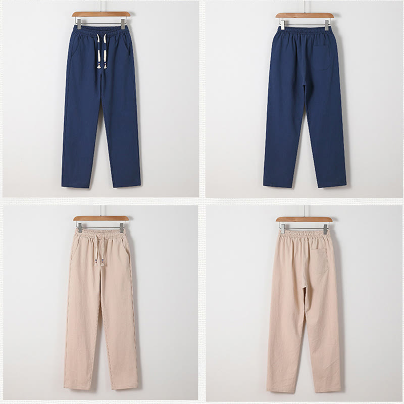 Buddha Stones, 2 szt., chińskie znaki, żuraw, bawełniana koszula, spodnie z kieszeniami, męski zestaw do medytacji - image 4