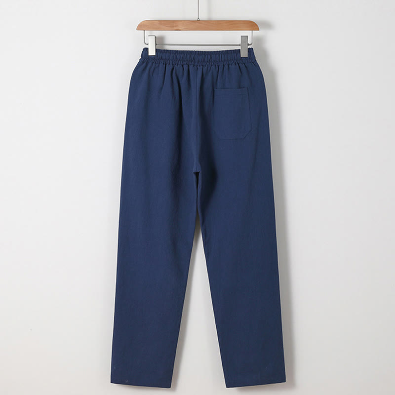 Buddha Stones, 2 szt., chińskie znaki, żuraw, bawełniana koszula, spodnie z kieszeniami, męski zestaw do medytacji - image 7