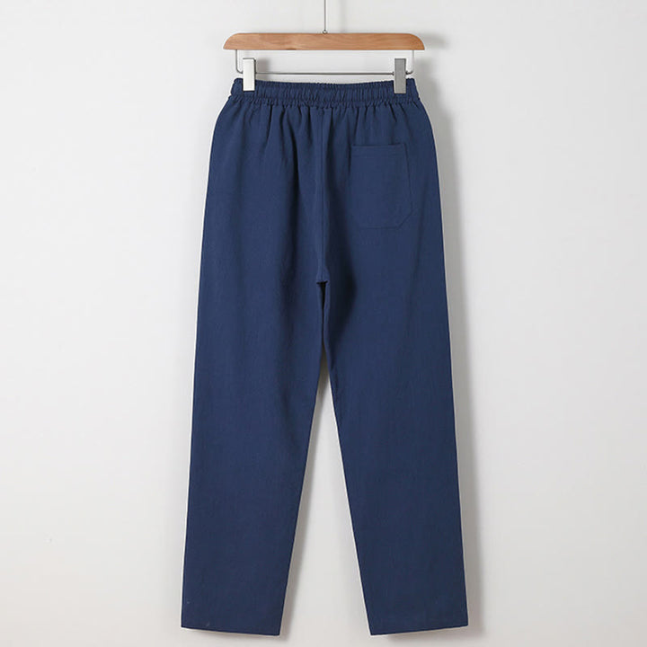 Buddha Stones, 2 szt., chińskie znaki, żuraw, bawełniana koszula, spodnie z kieszeniami, męski zestaw do medytacji - image 7