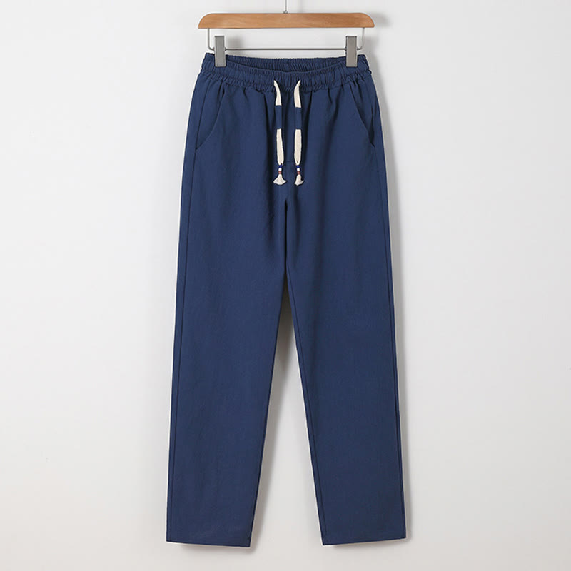 Buddha Stones, 2 szt., chińskie znaki, żuraw, bawełniana koszula, spodnie z kieszeniami, męski zestaw do medytacji - image 6