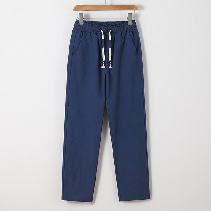 Buddha Stones, 2 szt., chińskie znaki, żuraw, bawełniana koszula, spodnie z kieszeniami, męski zestaw do medytacji - image 6