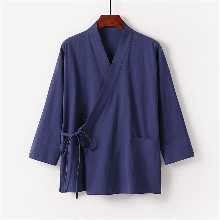 Zestaw męskich spodni kimono z sznurowaniem i kieszeniami z motywem kamieni Buddha Stones , do medytacji - image 13