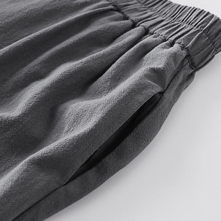 Buddha Stones, 2 sztuki, koszula z krótkim rękawem, spodnie z bawełny z dekoltem w serek i kieszeniami, męski zestaw do medytacji - image 13