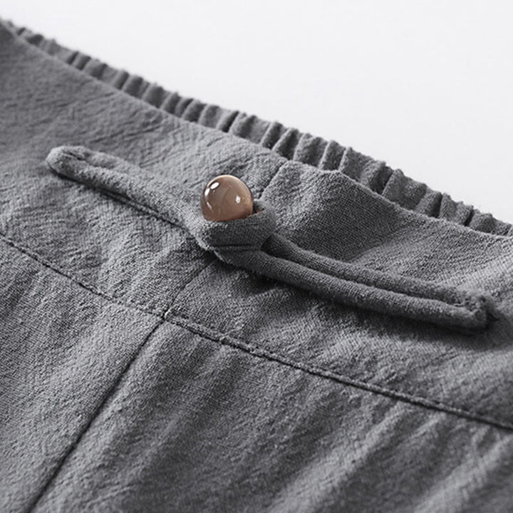 Buddha Stones, 2 sztuki, koszula z krótkim rękawem, spodnie z bawełny z dekoltem w serek i kieszeniami, męski zestaw do medytacji - image 14