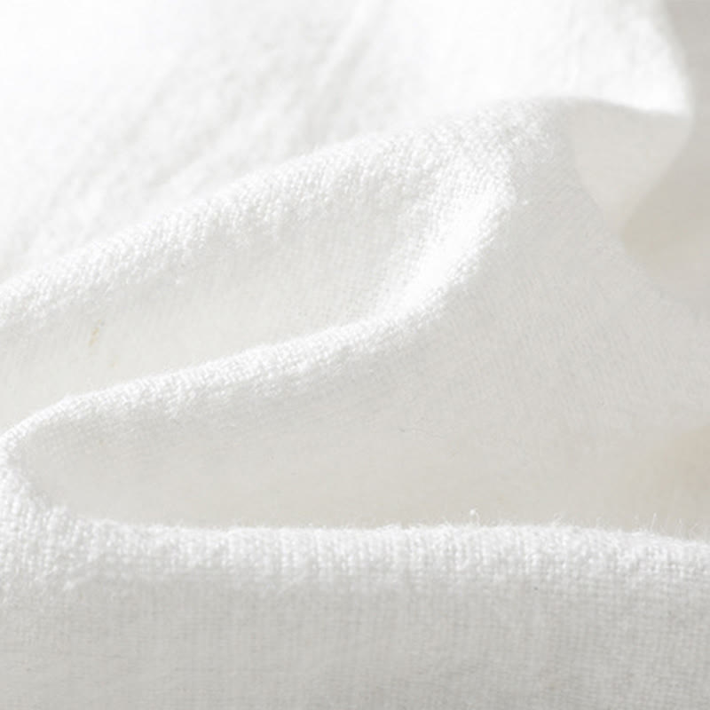 Koszula damska z bawełny i lnu z motywem Buddha Stones w jednolitym kolorze i prostym rozcięciem u dołu - image 16