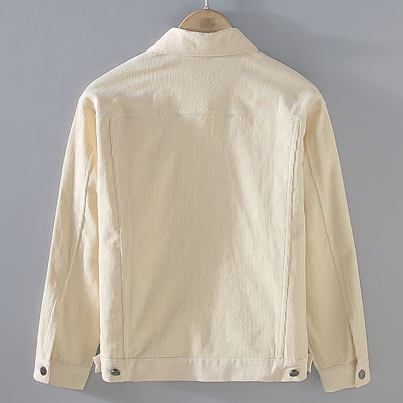 Koszula męska z długim rękawem i guzikami w kolorze Buddha Stones, bawełniana, z kieszeniami - image 1