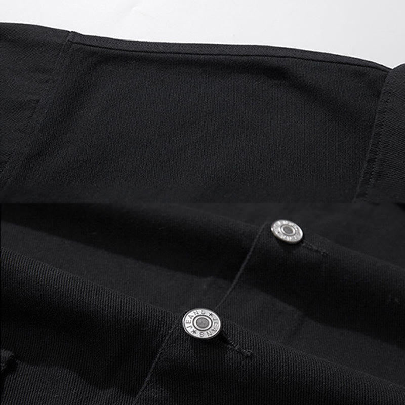 Koszula męska z długim rękawem i stójką z motywem Buddha Stones , bawełniana kurtka z kieszeniami - image 4