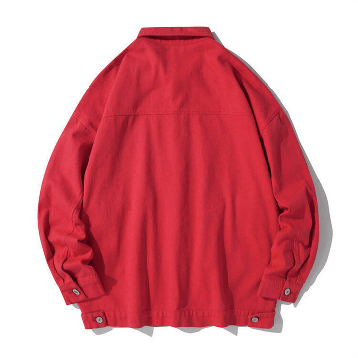 Koszula męska z długim rękawem i stójką z motywem Buddha Stones , bawełniana kurtka z kieszeniami - image 11