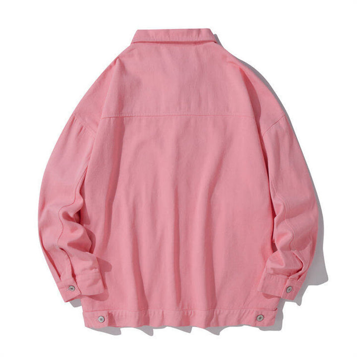 Koszula męska z długim rękawem i stójką z motywem Buddha Stones , bawełniana kurtka z kieszeniami - image 9