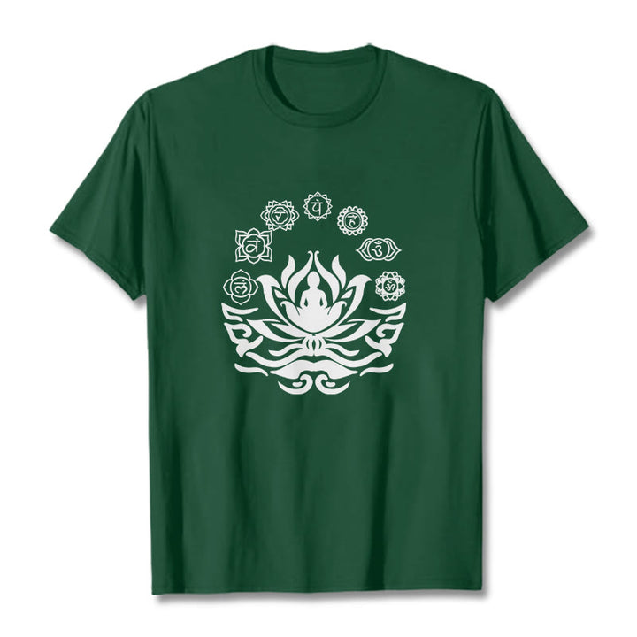 Buddha Stones z motywem OM i sanskryckimi mantrami Buddy z motywem kwiatu lotosu - ForestGreen - 2XL - image 5