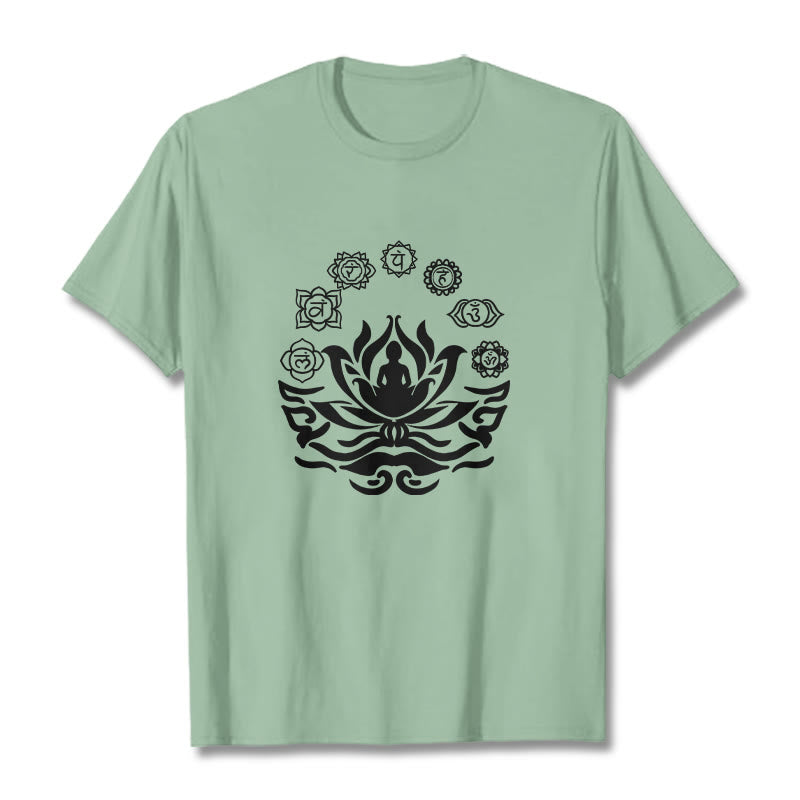 Buddha Stones z motywem OM i sanskryckimi mantrami Buddy z motywem kwiatu lotosu - PaleGreen - 2XL - image 18