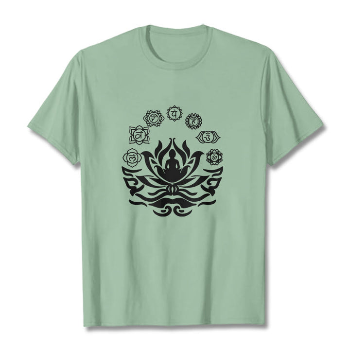 Buddha Stones z motywem OM i sanskryckimi mantrami Buddy z motywem kwiatu lotosu - PaleGreen - 2XL - image 18