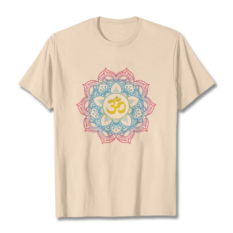 Koszulka z motywem symbolu OM i mandali w kształcie lotosu z Buddha Stones - For - 2XL - image 12