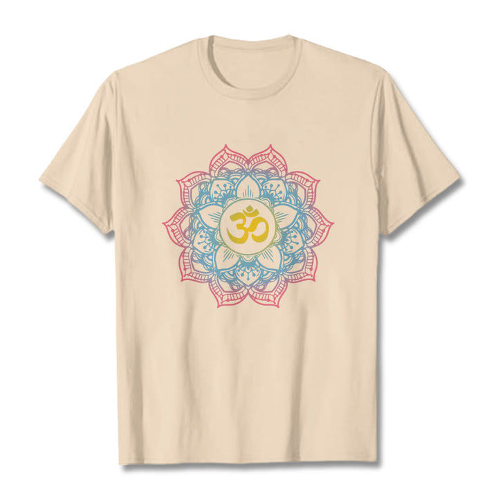 Koszulka z motywem symbolu OM i mandali w kształcie lotosu z Buddha Stones - For - 2XL - image 12