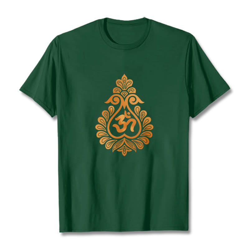 Koszulka z nadrukiem symbolu OM z motywem kamieni Buddha Stones - ForestGreen - 2XL - image 9