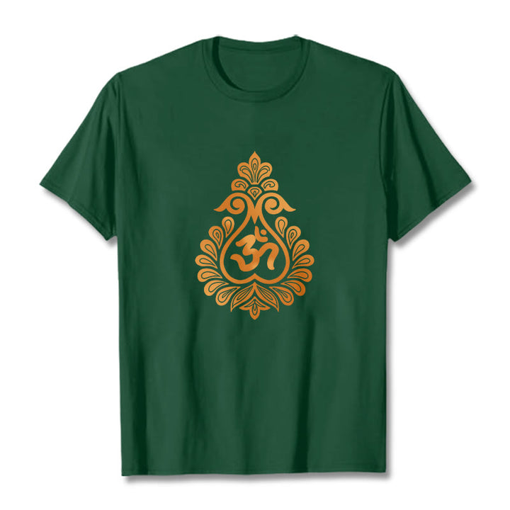 Koszulka z nadrukiem symbolu OM z motywem kamieni Buddha Stones - ForestGreen - 2XL - image 9