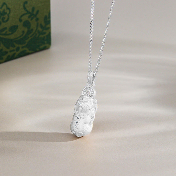 Naszyjnik z Buddha Stones ze srebra próby 925, miniaturowy wisiorek PiXiu Dorje Vajra Wealth - Srebrny - PiXiu - image 11