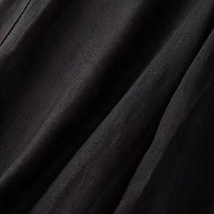 Spodnie damskie Capri z szerokimi nogawkami i kieszeniami, w jednolitym kolorze, z Buddha Stones, na jeden guzik - image 10