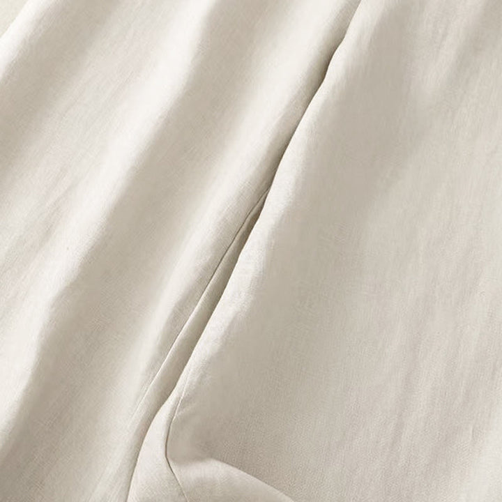 Spodnie damskie Capri z szerokimi nogawkami i kieszeniami, w jednolitym kolorze, z Buddha Stones, na jeden guzik - image 17