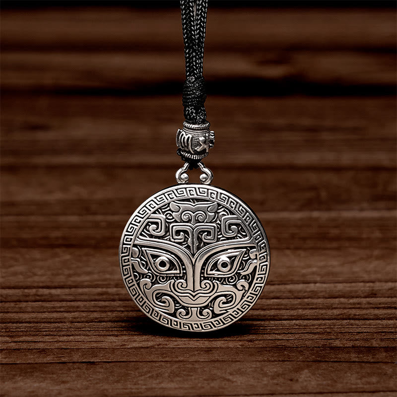 Naszyjnik z Buddha Stones Taotie Om Mani Padme Hum z miedzianym srebrem, z wisiorkiem i symbolem bogactwa - image 4