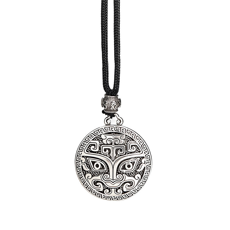 Naszyjnik z Buddha Stones Taotie Om Mani Padme Hum z miedzianym srebrem, z wisiorkiem i symbolem bogactwa - image 14