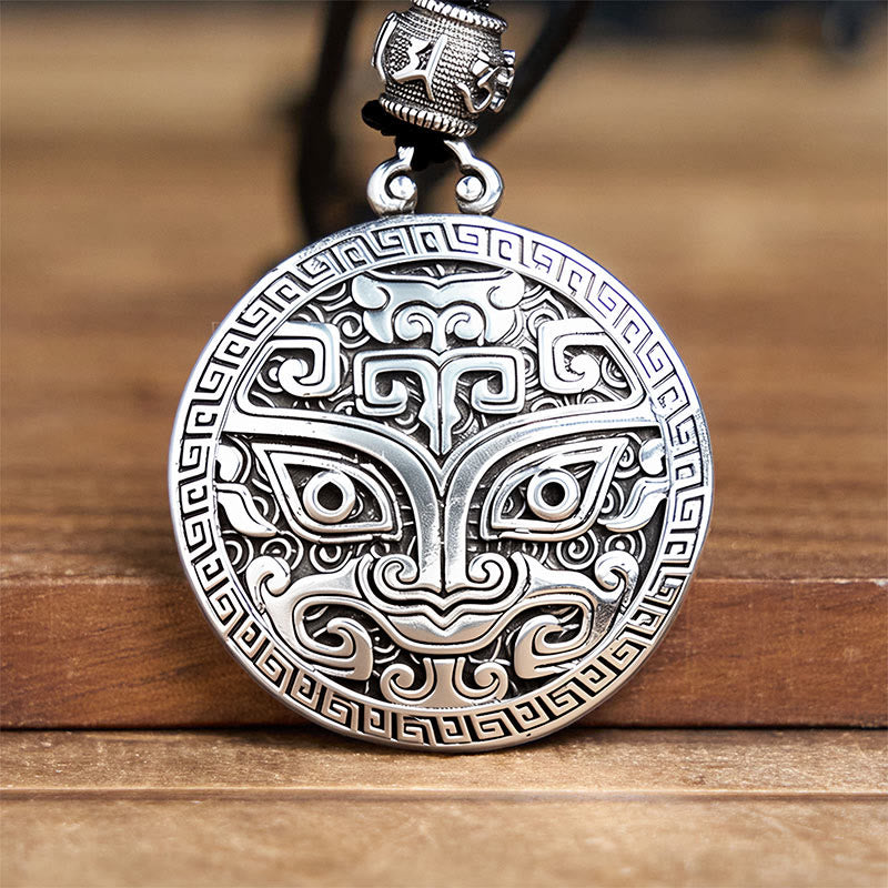 Naszyjnik z Buddha Stones Taotie Om Mani Padme Hum z miedzianym srebrem, z wisiorkiem i symbolem bogactwa - image 10