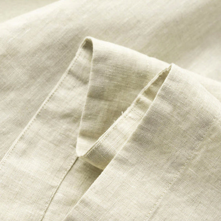 Buddha Stones Jednokolorowe Spodnie Capri o długości 7-8, skrócone, bawełniane, lniane, damskie, szerokie, z kieszeniami - image 26