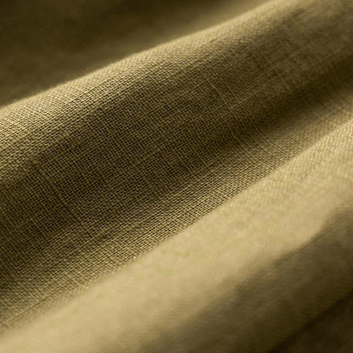 Buddha Stones Jednokolorowe Spodnie Capri o długości 7-8, skrócone, bawełniane, lniane, damskie, szerokie, z kieszeniami - image 14