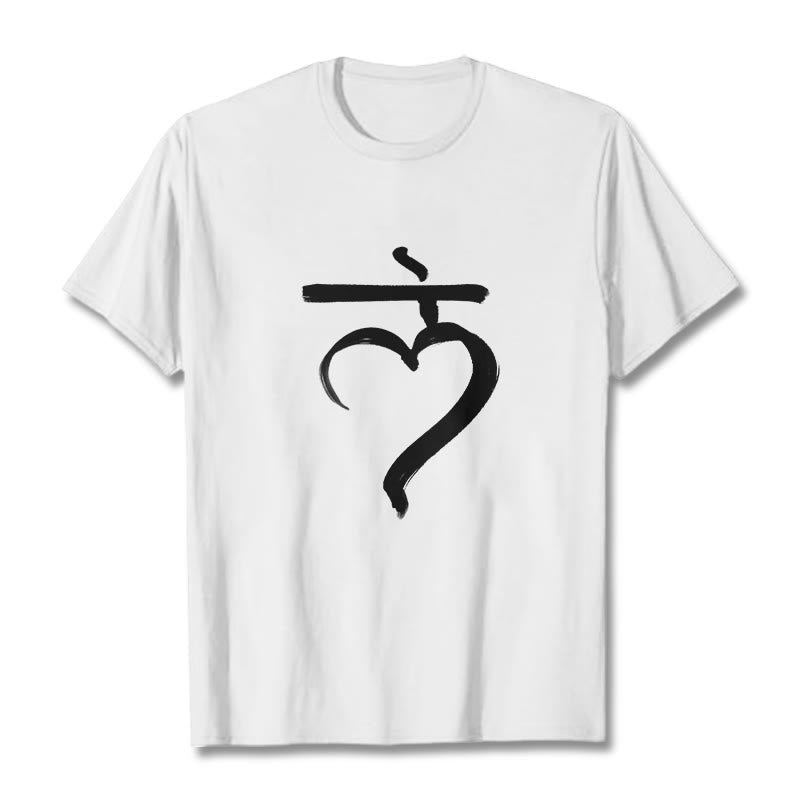 Koszulka z Buddha Stones Lam Mantra Sanskrit - Biały - 2XL - image 6