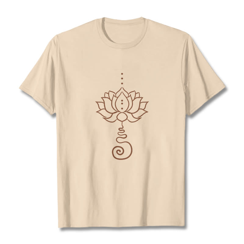 Koszulka z bawełny z motywem lotosu i kamieniami Buddha Stones - For - 2XL - image 9