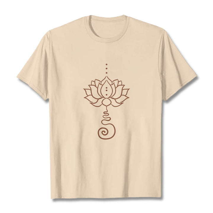Koszulka z bawełny z motywem lotosu i kamieniami Buddha Stones - For - 2XL - image 9