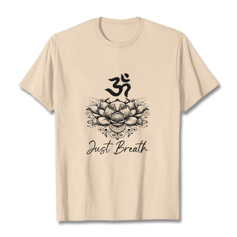 Koszulka z bawełny z motywem kwiatów lotosu i symbolem Om w Buddha Stones - For - 2XL - image 11