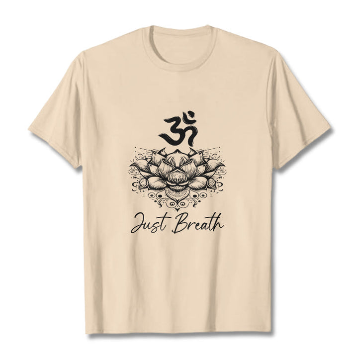 Koszulka z bawełny z motywem kwiatów lotosu i symbolem Om w Buddha Stones - For - 2XL - image 11