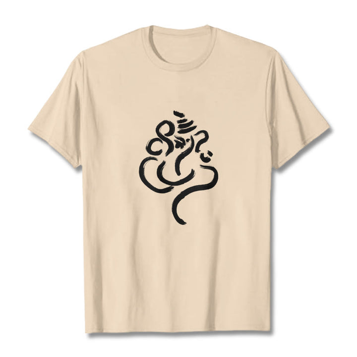 Koszulka z bawełny z motywem kamieni Buddha Stones i Ganeshy - For - 2XL - image 8