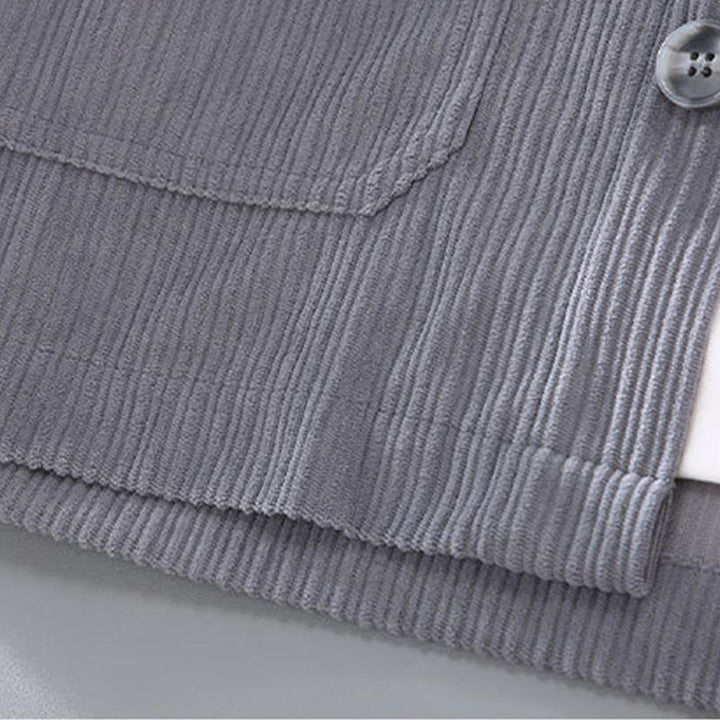 Kurtka męska z długim rękawem i kieszeniami, z motywem jesiennych Buddha Stones , zapinana na guziki - image 4