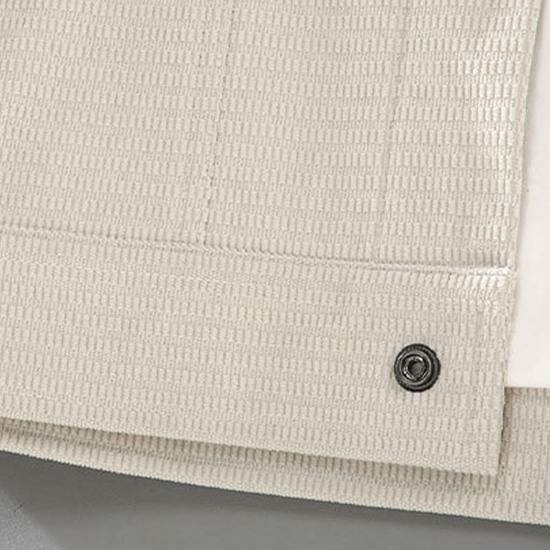 Kurtka męska z długim rękawem i kieszeniami, z klapami i guzikami w kolorze Buddha Stones - image 2