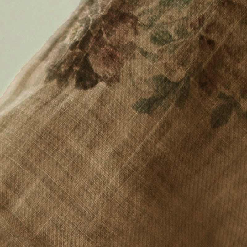 Koszula z nadrukiem fioletowych kwiatów Buddha Stones i guzikami - image 10