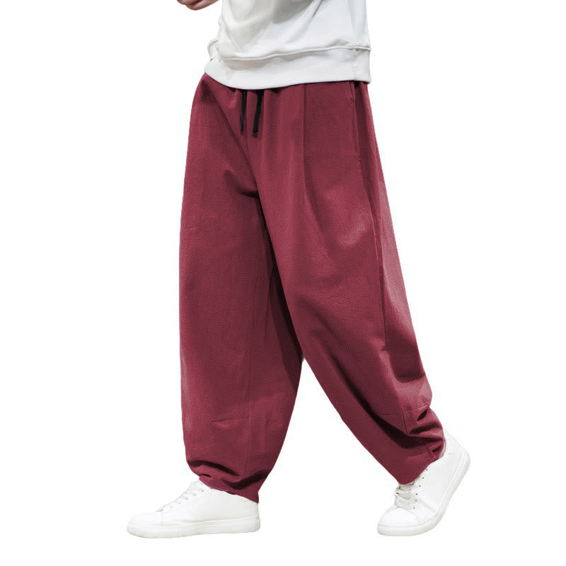 Spodnie męskie z kieszeniami w stylu casual bloomer z motywem Buddha Stones - image 9