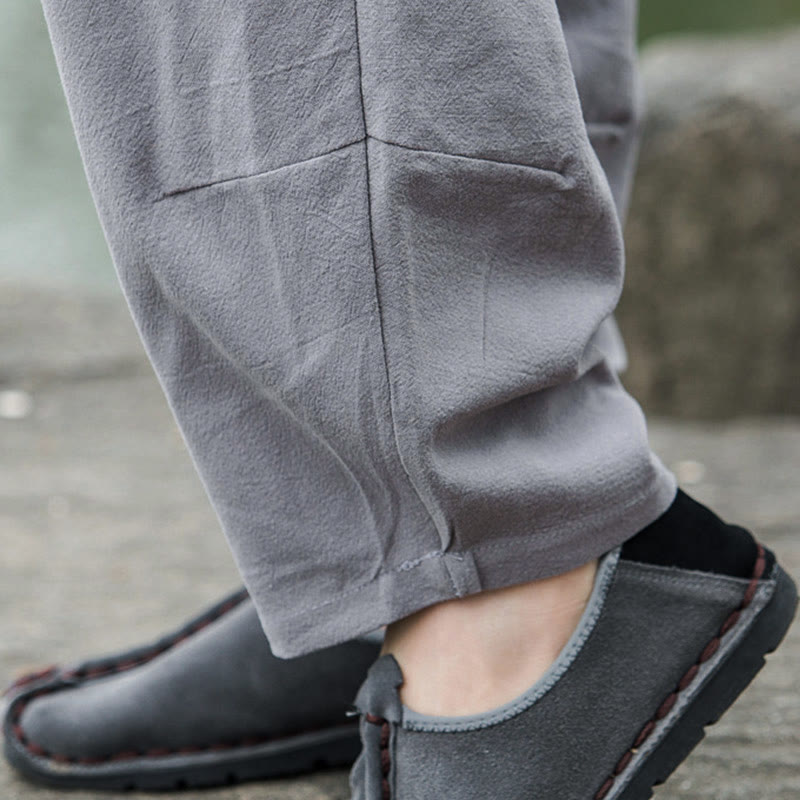 Spodnie męskie z kieszeniami w stylu casual bloomer z motywem Buddha Stones - image 18