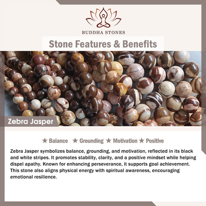 Bransoletka z koralików z jaspisu i agatu z Buddha Stones - image 8