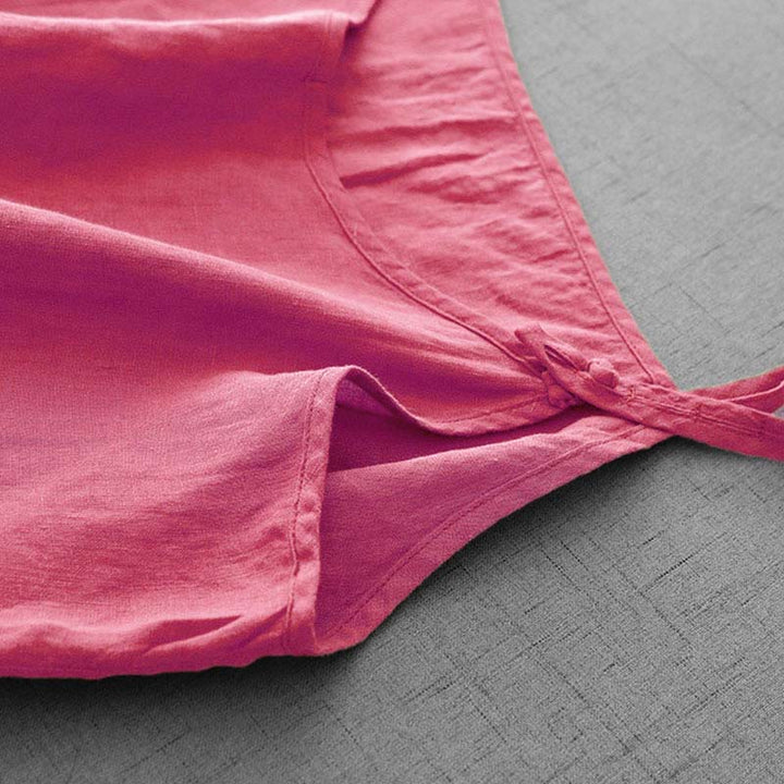 Buddha Stones Letnia Gładka Regulowana Pasek Projekt Damska Bawełniana Lniana Kamizelka Kamizelka - image 31