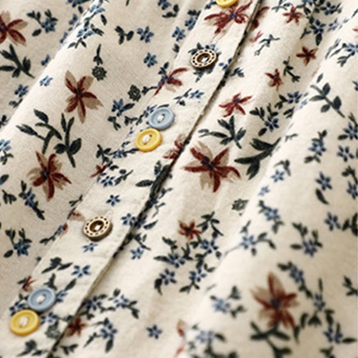 Koszula damska z okrągłym dekoltem i bawełnianym lnem, z motywem Buddha Stones - image 7