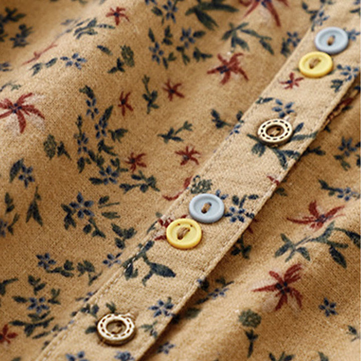 Koszula damska z okrągłym dekoltem i bawełnianym lnem, z motywem Buddha Stones - image 21