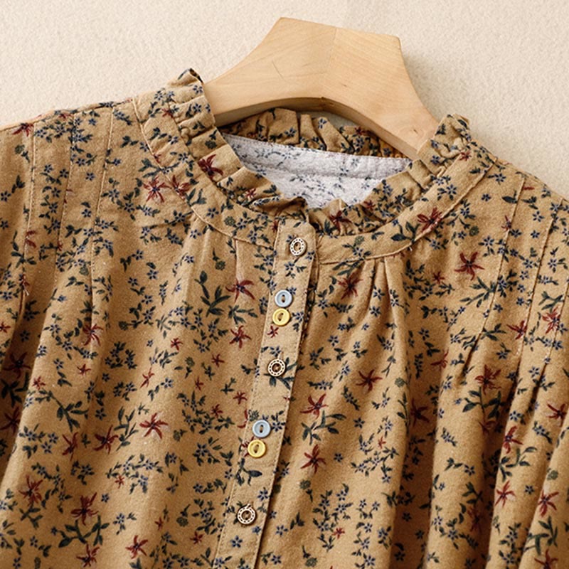 Koszula damska z okrągłym dekoltem i bawełnianym lnem, z motywem Buddha Stones - image 18