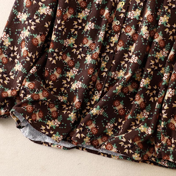 Koszula damska z okrągłym dekoltem i bawełnianym lnem, z motywem Buddha Stones - image 26