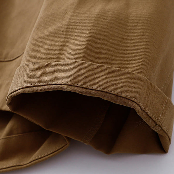 Kurtka damska z długim rękawem i kieszeniami z bawełny w jednolitym kolorze z Buddha Stones - image 5