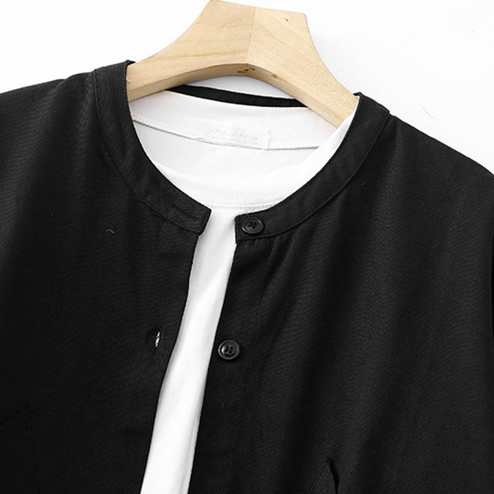 Kurtka damska z długim rękawem i kieszeniami z bawełny w jednolitym kolorze z Buddha Stones - image 10