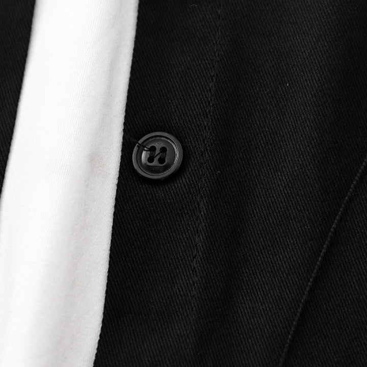 Kurtka damska z długim rękawem i kieszeniami z bawełny w jednolitym kolorze z Buddha Stones - image 11