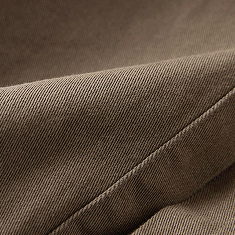 Kurtka damska z długim rękawem z bawełny i lnu z kieszeniami i nieregularnym wzorem "Buddha Stones" - image 19