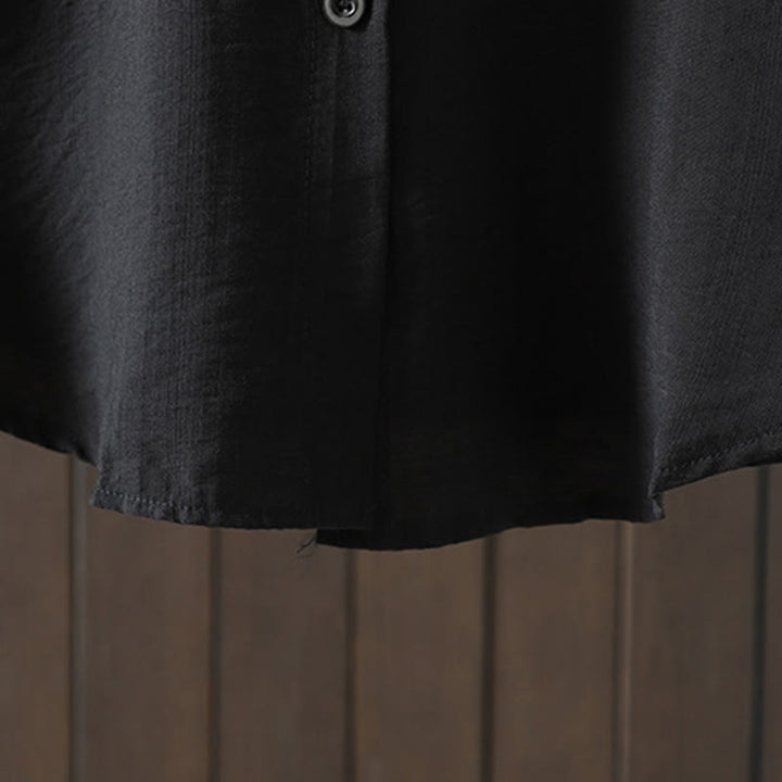 Płaszcz damski z bawełny z kieszeniami i gładkimi guzikami z Buddha Stones - image 14